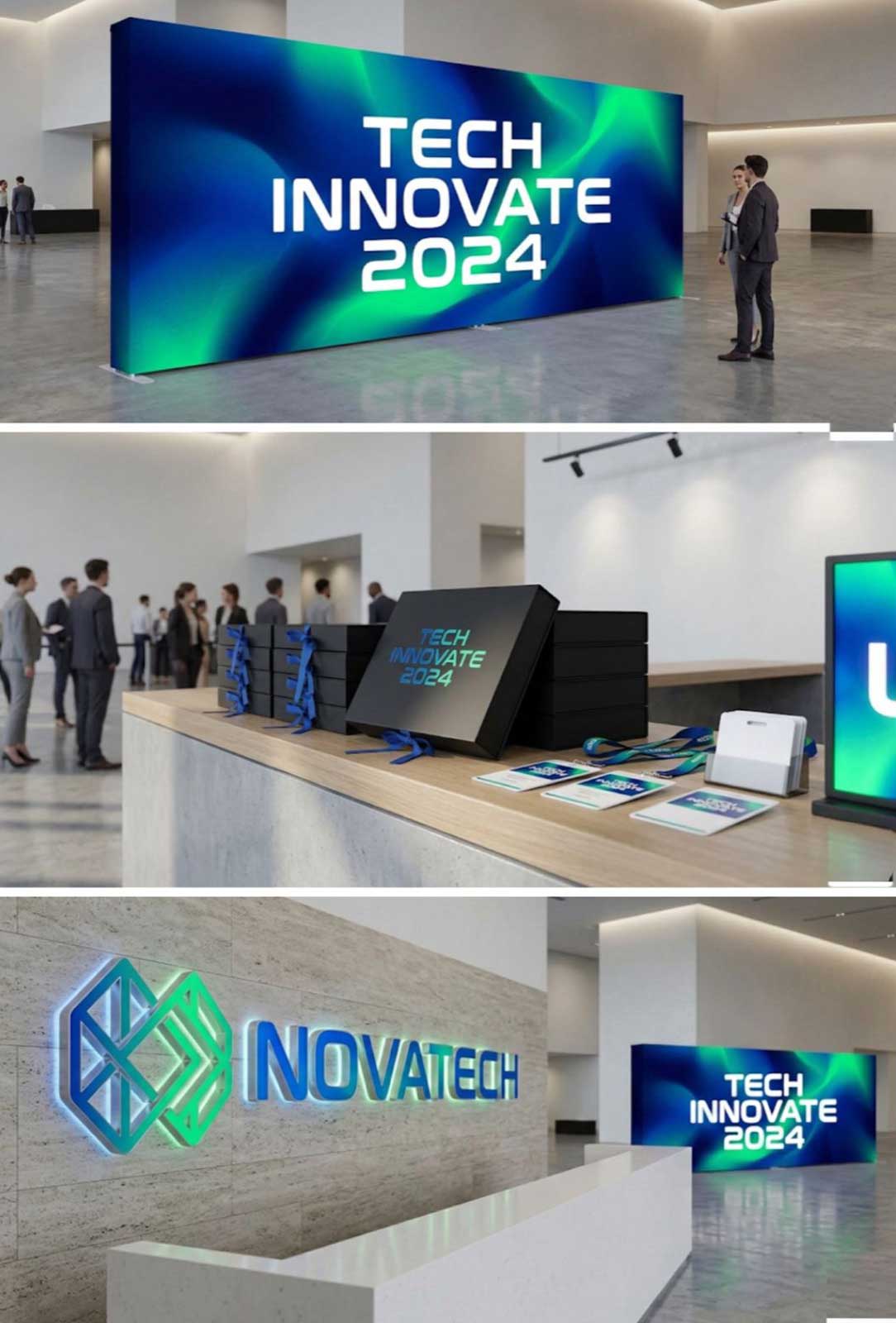Branding gráfico CULS en evento corporativo